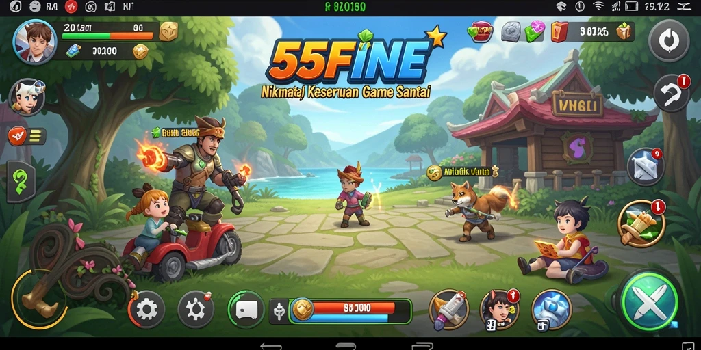 Tampilan screenshot 55FIVE yang menampilkan keseruan gameplay Santai.