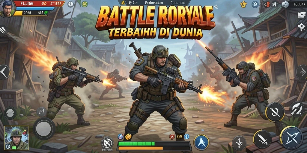 Gameplay menarik dalam pertempuran Battle Royale di FUJI66.