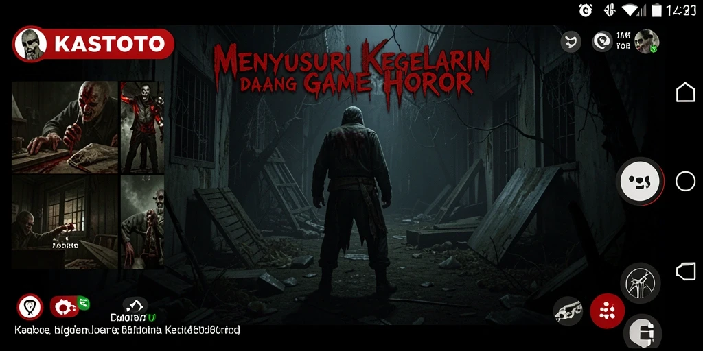 Tangkapan layar KASTOTO menampilkan momen menegangkan dalam suasana Horror.