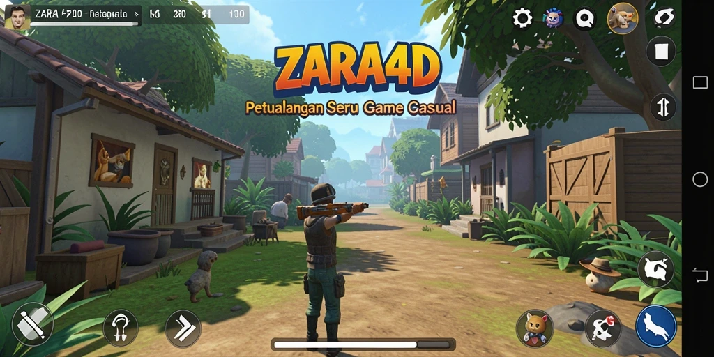 Tangkapan layar utama ZARA4D menampilkan aksi penuh warna dalam gameplay Casual.
